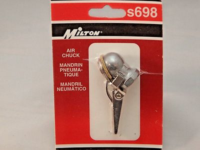 S698 MILTON SINGLE HEAD AIR CHUCK W/ GRIP CHUCK 1/4  NPT