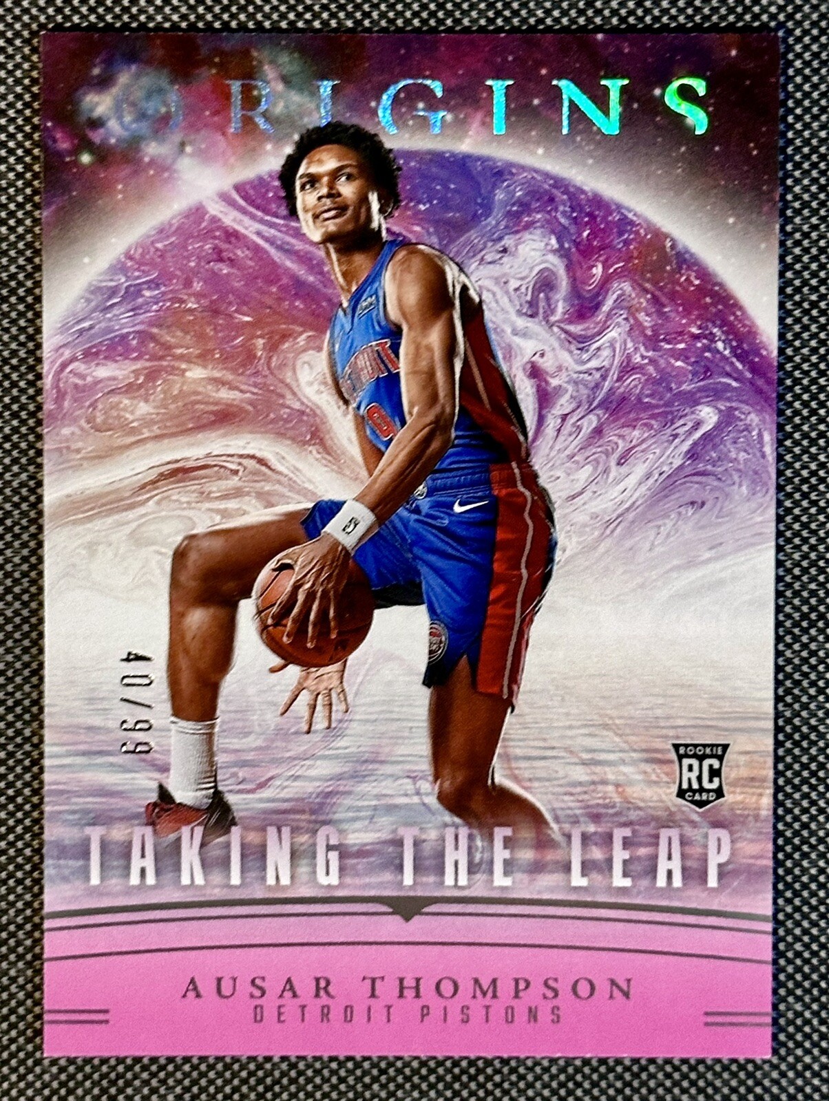 2023 NBA Ausar Thompson /99 Origins Taking The Leap Rookie Insert Pink Parallel