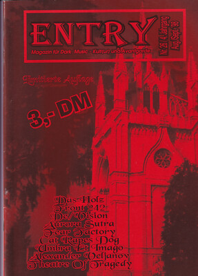 ENTRY - MAGAZIN FÜR DARK MUSIC - KULT(UR) UND AVANTGARDE Nr. 26 Aug./Sept. 1998