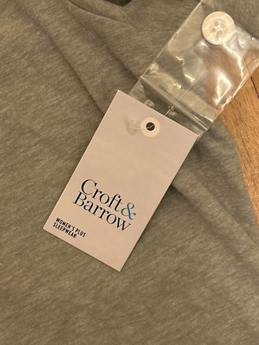 Croft & Barrow Sleepwear - Sleep Shirt - Pajama Top - New w/ tags - Size 2XL - 第 4/5 張圖片