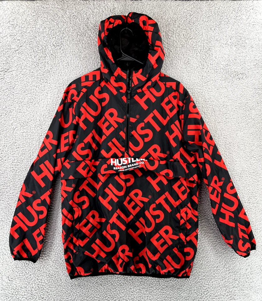 REASON Hustler Windbreaker Hooded Jacket Men's Large Multicolor All Over Print - Image 2 of 4
