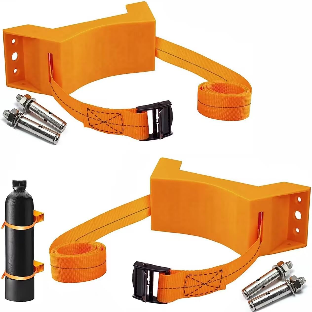 2Pcs Propane Tank Holder Cylinder Wall Mounted Bracket Gas Cylinder Bracket