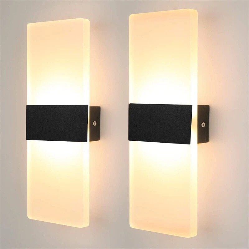 Modern LED Wall Light Up Down Lamp Sconce Spot Hallway Lighting Bedroom Fixture - Picture 10 of 23