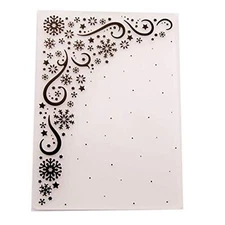 Welcome to Joyful Home 1PC Christmas Snowflake Cornor Lace Embossing Folder f...