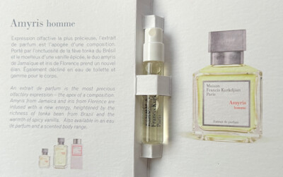 Maison Francis Kurkdjian Amyris homme extrait de parfum Factory Sample 2ML New