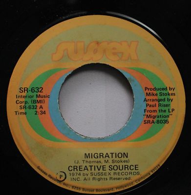 Soul 45 Creative Source - Migration / I Just Can't See Myself Without You On Sus