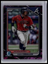 2024 Bowman #BCP-130 Sabin Ceballos Prospects Fuchsia Refractors 118/199 - 371