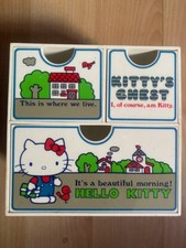 Vintage 1976 Sanrio HELLO KITTY 3 Drawers jewelry box Made in Japan