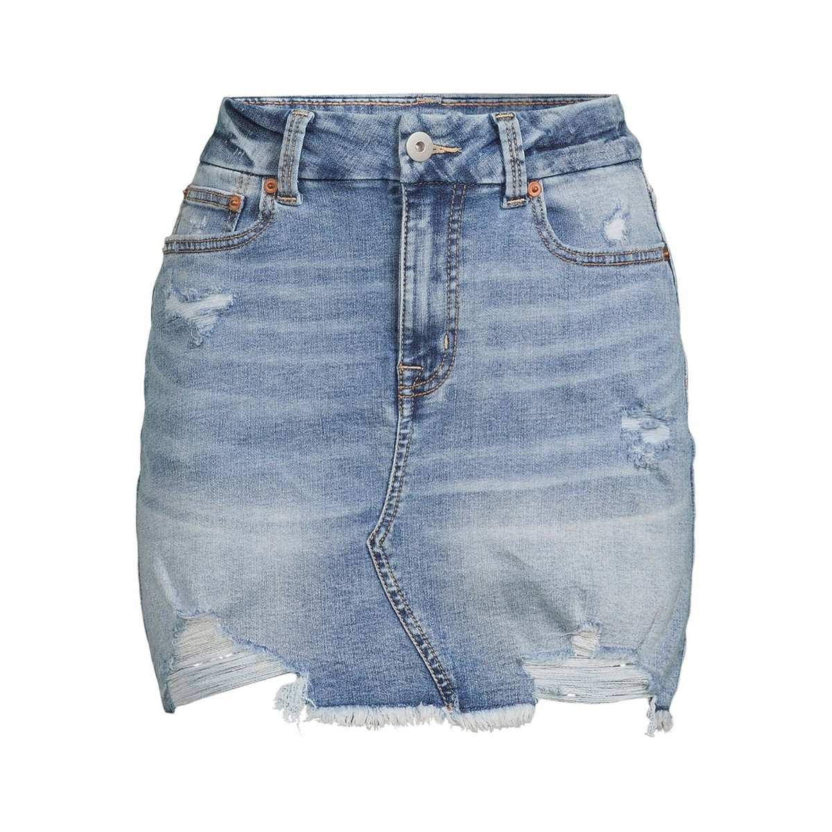 No Boundaries Juniors Womens Denim Mini Skirt Light Wash Size 17