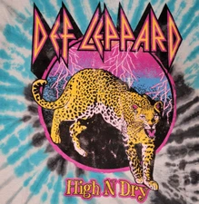 DEF LEPPARD SHIRT Mens EXTRA LARGE XL BLUE TIE DYE CONCERT MUSIC ROCK METAL NWT
