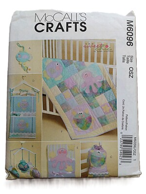 Baby Quilt Sewing Pattern Octopus Ocean Nursery Mobile McCall's 6096 UNCUT FF