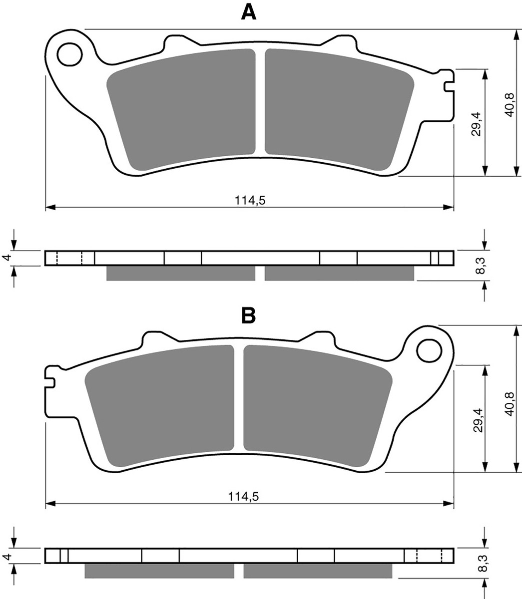 AHL Bremsbeläge Set – 3 Paar Für Honda NT 650 Deauville V2/V3/V4/V5 (2002–2005)