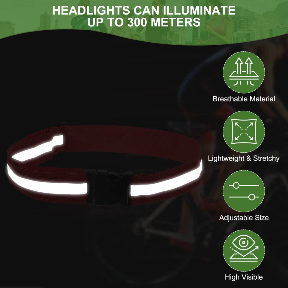 Cinto reflexivo, cinto de segurança ajustável Hi-Vis, vermelho - Imagem 4 de 4