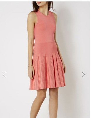 karen millen ribbed fitted knit dress