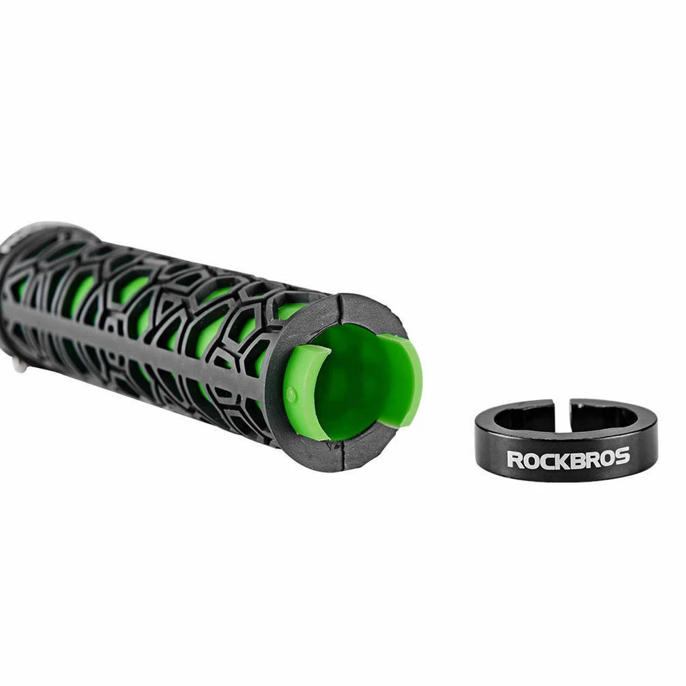 ROCKBROS Mountain Bike Handlebar Grips Bicycle Double Lock-on Rubber Grip 2.22cm - Image 4 of 4