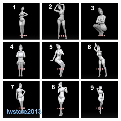 1/64 1/87 1/43 1/18 1/24 Beauty Girl Lady Scene Miniatures Figures Model For Car