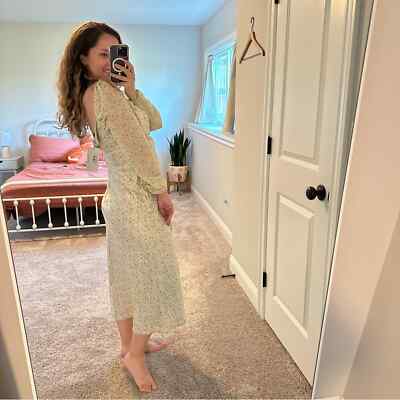 tuckernuck maxi dress Tuckernuck Monsoon & Beyond White Blue Floral Cotton Maxi Dress XS