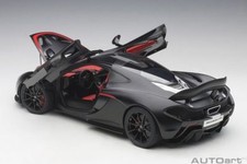 AUTOART McLAREN P1 2013 MATT BLACK/RED ACCENTS OPENINGS 1:12*LARGE CAR*New!!