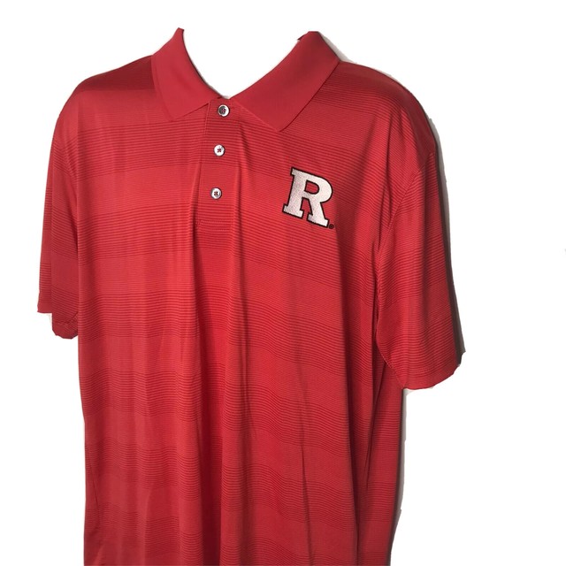 Rutgers Polo Shirt Men XL Red Short Sleeve Athletic College Knights