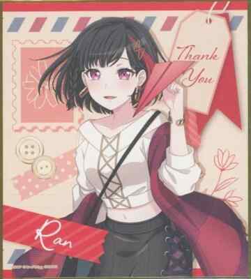 Japan Anime cute Ran Mitake shikishi card valuable toy Collection favorite B