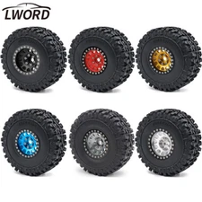 1.9 Beadlock Wheel Rim Tires Set for 1/10 RC Car Axial SCX10 90046 TRX4 TRX6