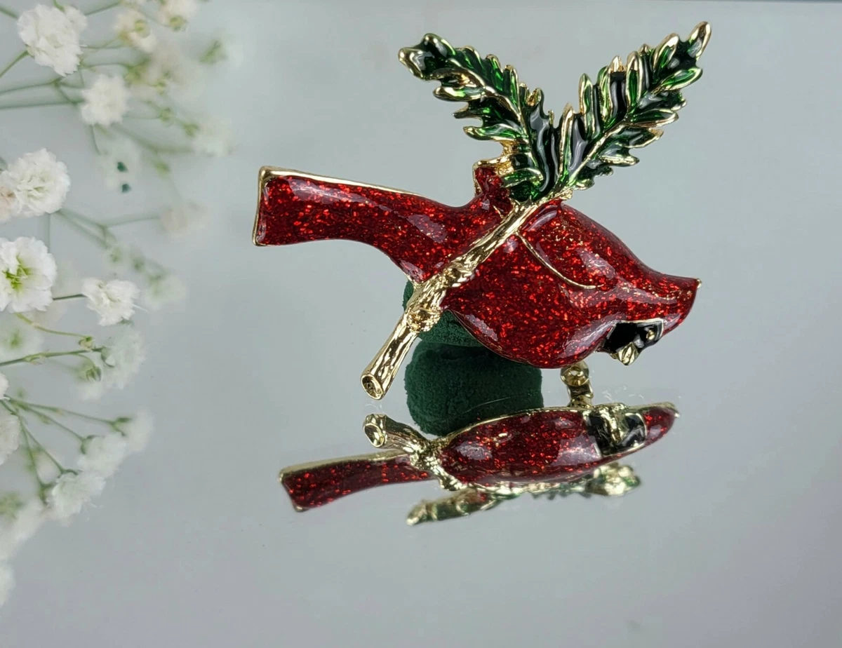 Macy s Holiday Lane Cardinal Pin Brooch