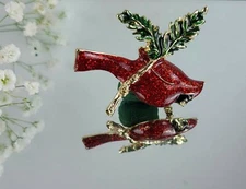 Macy's Holiday Lane Cardinal Pin Brooch