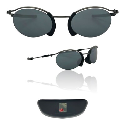 Vintage ZEAL Moez Rimless Sunglasses Black Frame Smoke  display picture 1