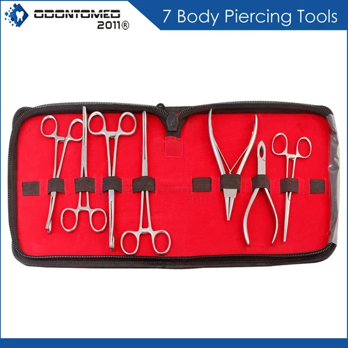 7pcs body piercing tools kit surgical instruments - product listing photo