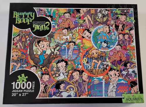 BETTY BOOP What's Your Sign? 1000 Piece Jigsaw Puzzle 20" x 27" Aquarius