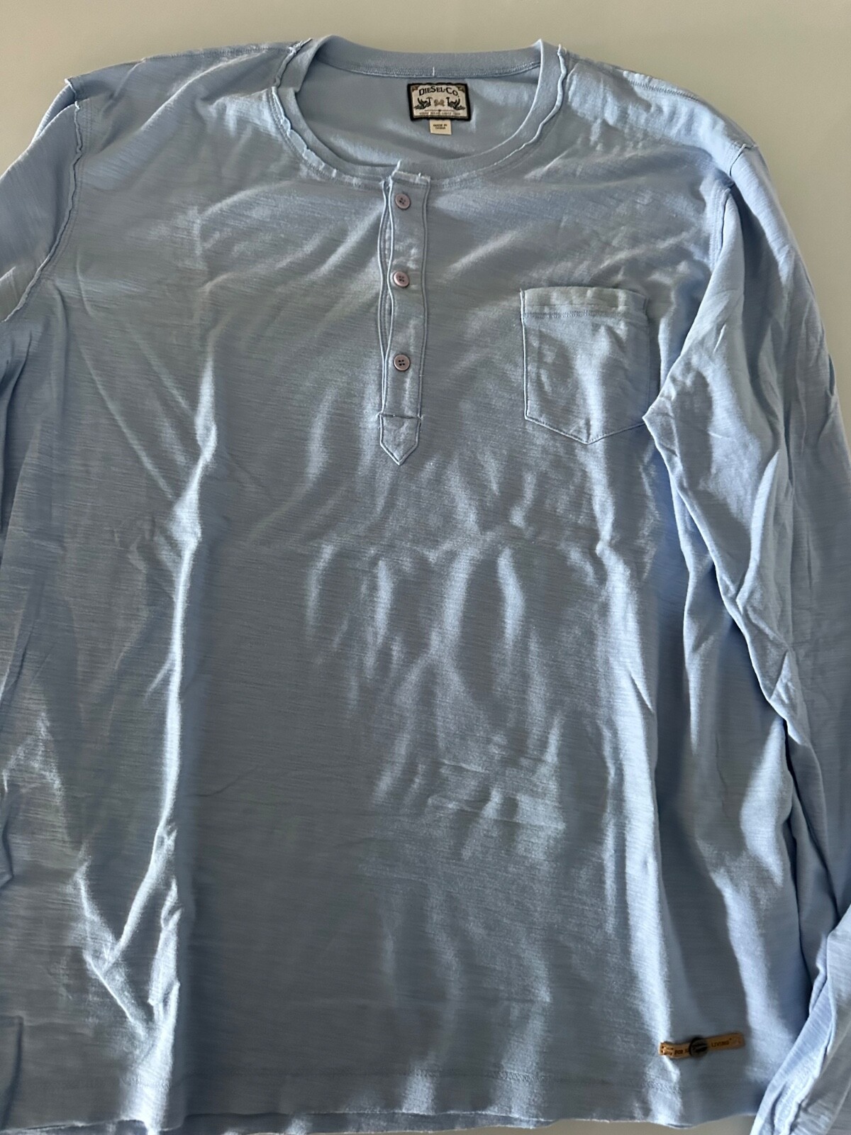 ALTRA MAGLIETTA UOMO DIESEL MANICA LUNGA COLORE BLU CELESTE SPEDIZIONE VELOCE