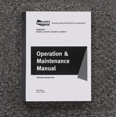 Doosan D100S-7 D120S-7 D140S-7 Forklift Lift Truck Operator Owner User Manual