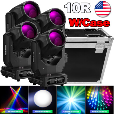 280W 10R Beam Moving Head Stage Light RGBW Gobo Spot Lighting DJ Disco DMX&Case