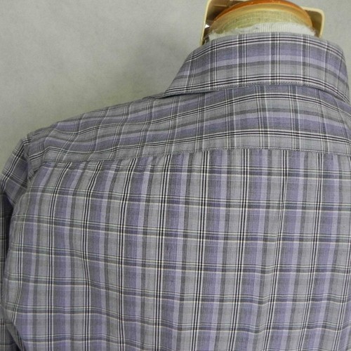 ARROW Herren 16 34/35 Slim Fit Anzug SHIRT faltenfrei grau lila kariert LS Zoom - Bild 7 von 9