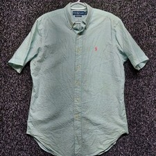 POLO RALPH LAUREN SEERSUCKER S/S CLASSIC FIT 100 COTTON SHIRT STRIPE MEDIUM
