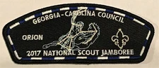 GEORGIA-CAROLINA BOB WHITE OA 116 2017 JAMBOREE ORION GLOW-IN-THE-DARK CSP JSP