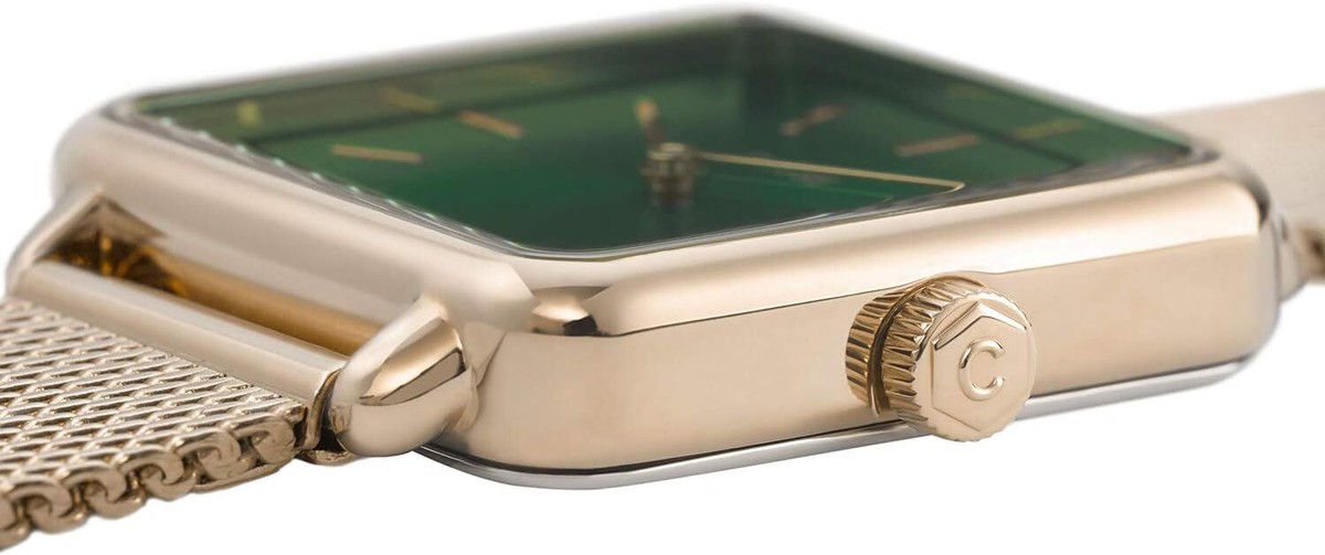 Cluse La Tetragone Mesh Watch La Tétragone Mesh Watch - Green - Gold Colour - Cluse main image 2