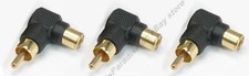 Lot3 RCA Right Angle Male Female,Space Saving RA Audio/Video Cable/Cord Adapter