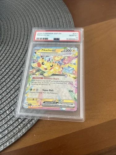 2024 POKEMON SSP EN-SURGING SPARKS #057 PIKACHU EX PSA 10