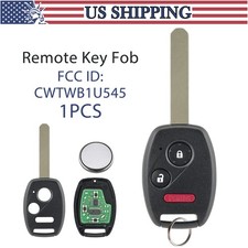 Replacement For 2005 2006 2007 2008 Honda Pilot Remote Keyless Key Fob Id46 Chip
