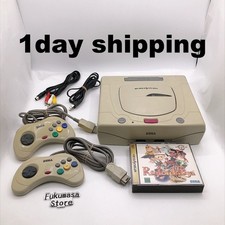 Sega Saturn Console HST-3220 White Controllers NTSC-J Japanese ver Tested