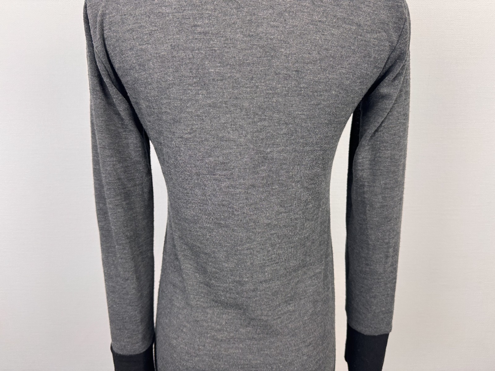 ARTIGLI Gray Black Solid Turtle Neck Long Sleeve … - image 12