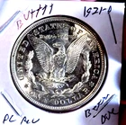 MORGAN SILVER DOLLAR 1921 D GEM BU PL REV BEAUTY MS+++++ RARE 90% DOLLAR