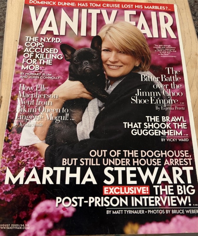 MARTHA STEWART August 2005 VANITY FAIR Magazine TOM CRUISE / ELLE MacPHERSON