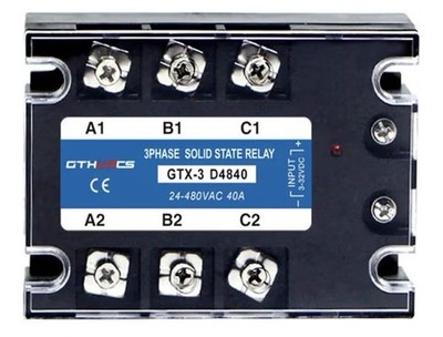 GTX-3 40A 3-Phase Solid State Relay 4-32VDC Input 480VAC 40 Amp Output