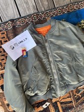 Vintage 1970s Alpha Industries USAF Ma-1 Military Bomber Jacket Mens Size XL
