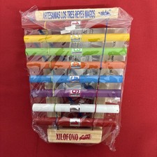 Vintage Xylophone By artesania los tres Reyes magos xilofono with Sticks