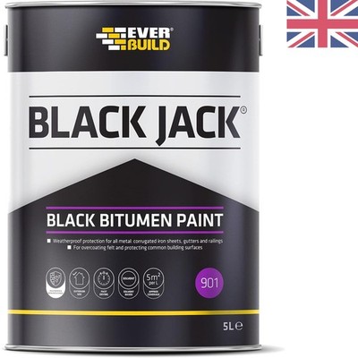Hochleistungs-Bitumenfarbe Black Jack 901 - 5L lösemittelbasiert Excellence