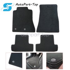 Velour Front Rear Floor Mats Carpet For 2005-2014 Ford Mustang 2-door Black Velour Front Rear Floor Mats Carpet For 2005-2014 Ford Mustang 2-door Black