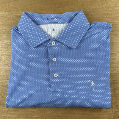 B Draddy Sport x The Tree Farm Golf Club Men's L Polo Shirt Performance Dot AOP